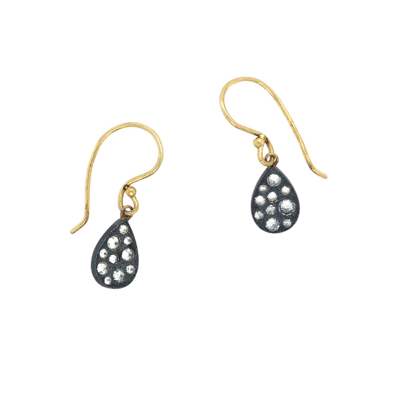 Concave Teardrop Diamond Earrings - Tap by Todd Pownell