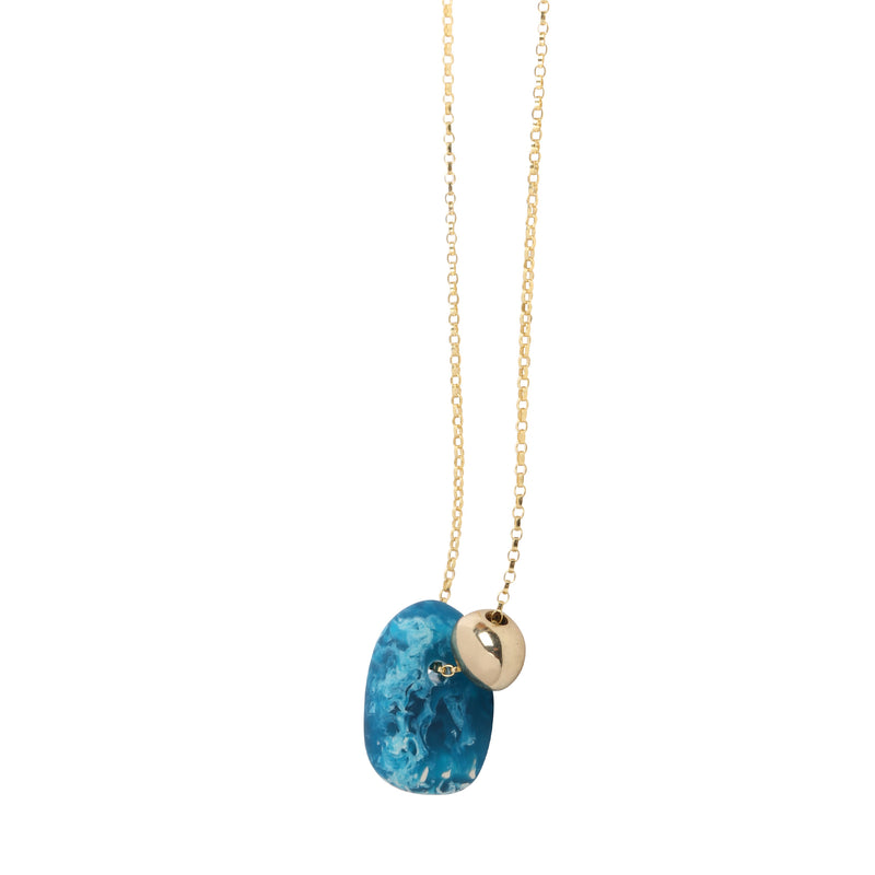 Joie de Vivre Necklace Resin and Gold Necklace - Dinosaur Designs