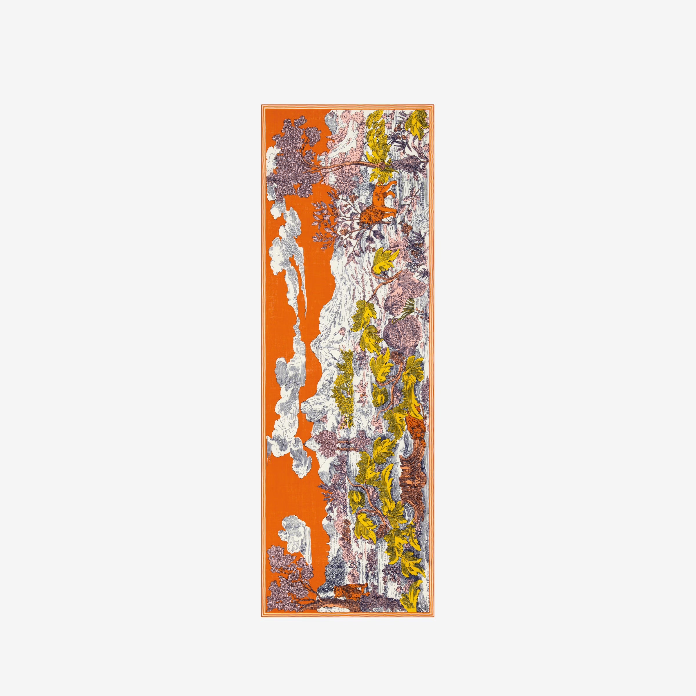 Histoire Wool Scarf in Orange - Inoui Editions