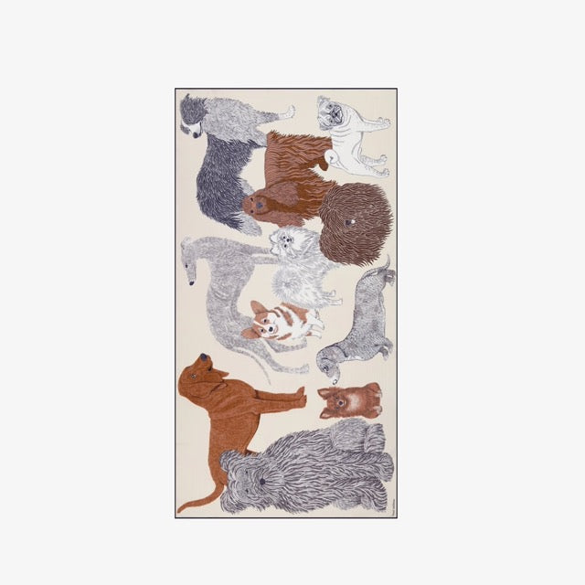 Toutou Cotton Scarf in White - Inoui Editions
