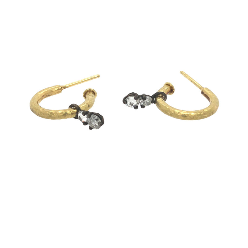 Hoops with Diamond Dangle - Tap by Todd Pownell