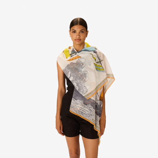 Des Rives et des Reves Scarf in Multicolour - Inoui Editions