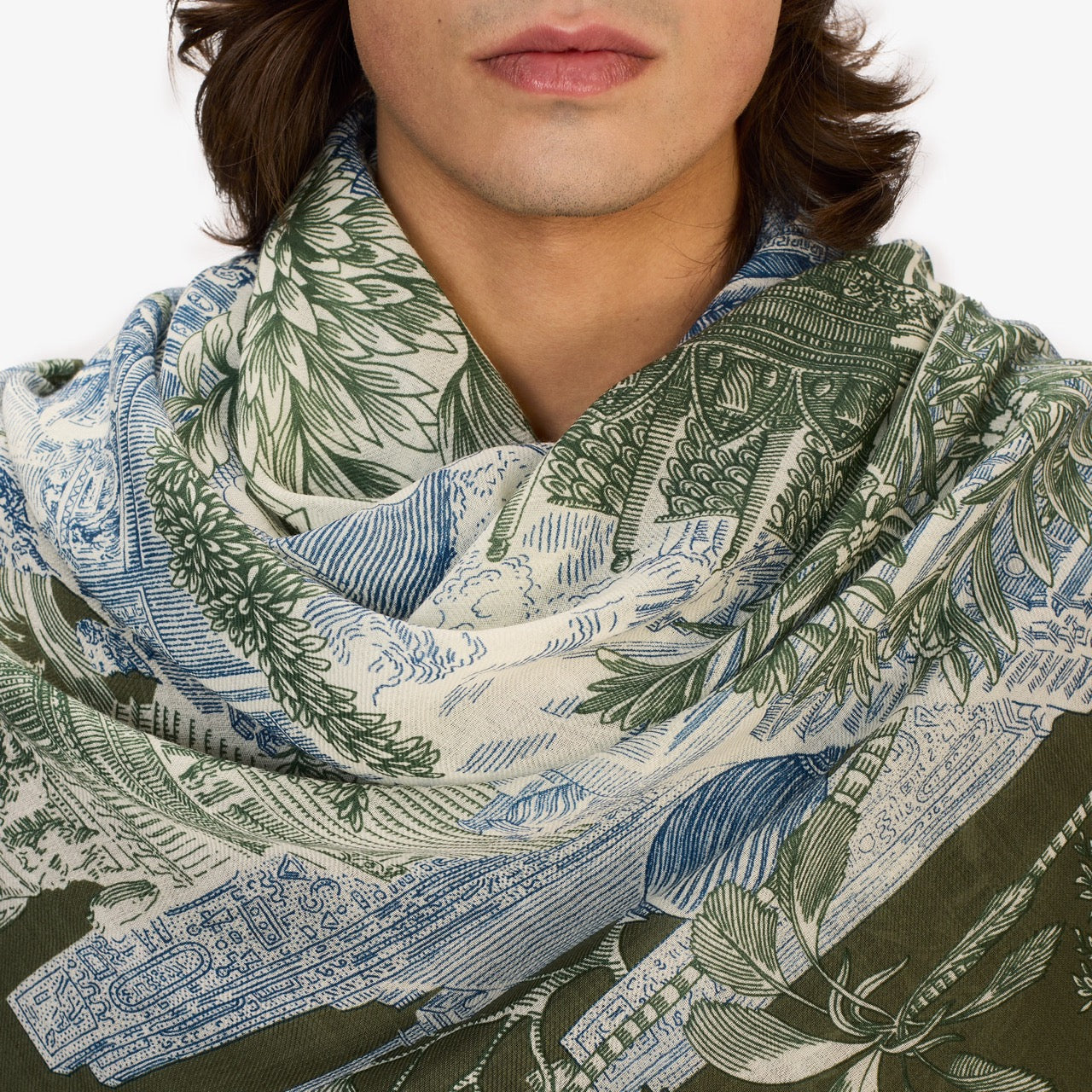 Piranesi Scarf in Khaki - Inoui Editions