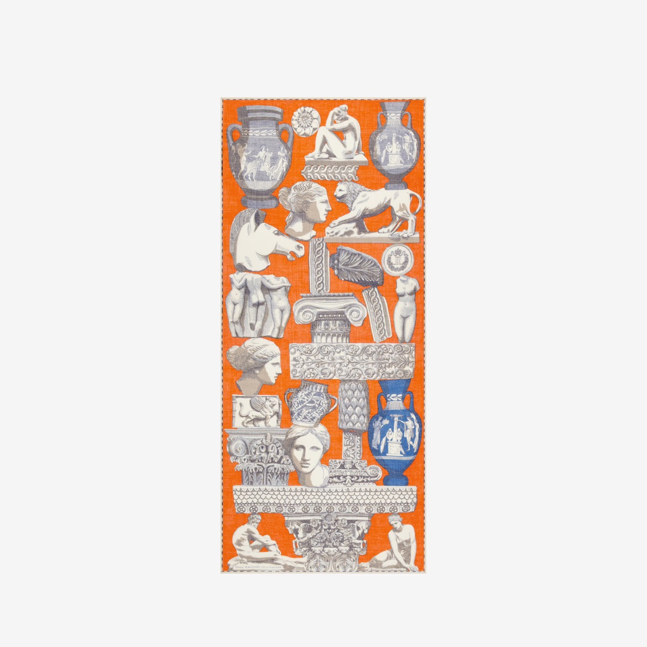 Archives Wool Scarf in Orange - Inoui Editions