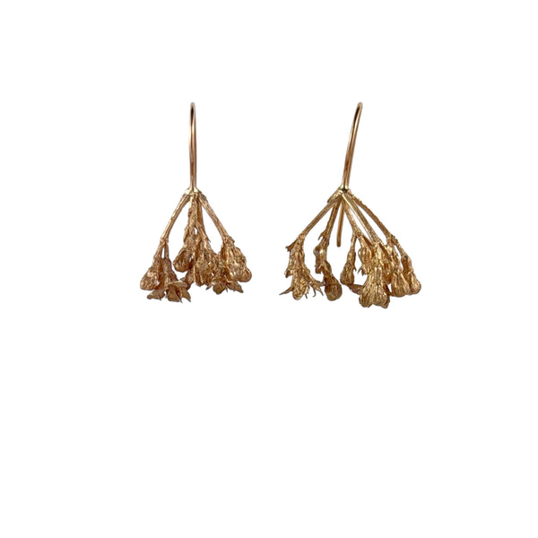 Viburnum Flower Rose Gold Earrings - Anja Jagsch