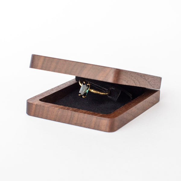 Walnut Engagement Ring Box - Woodsbury