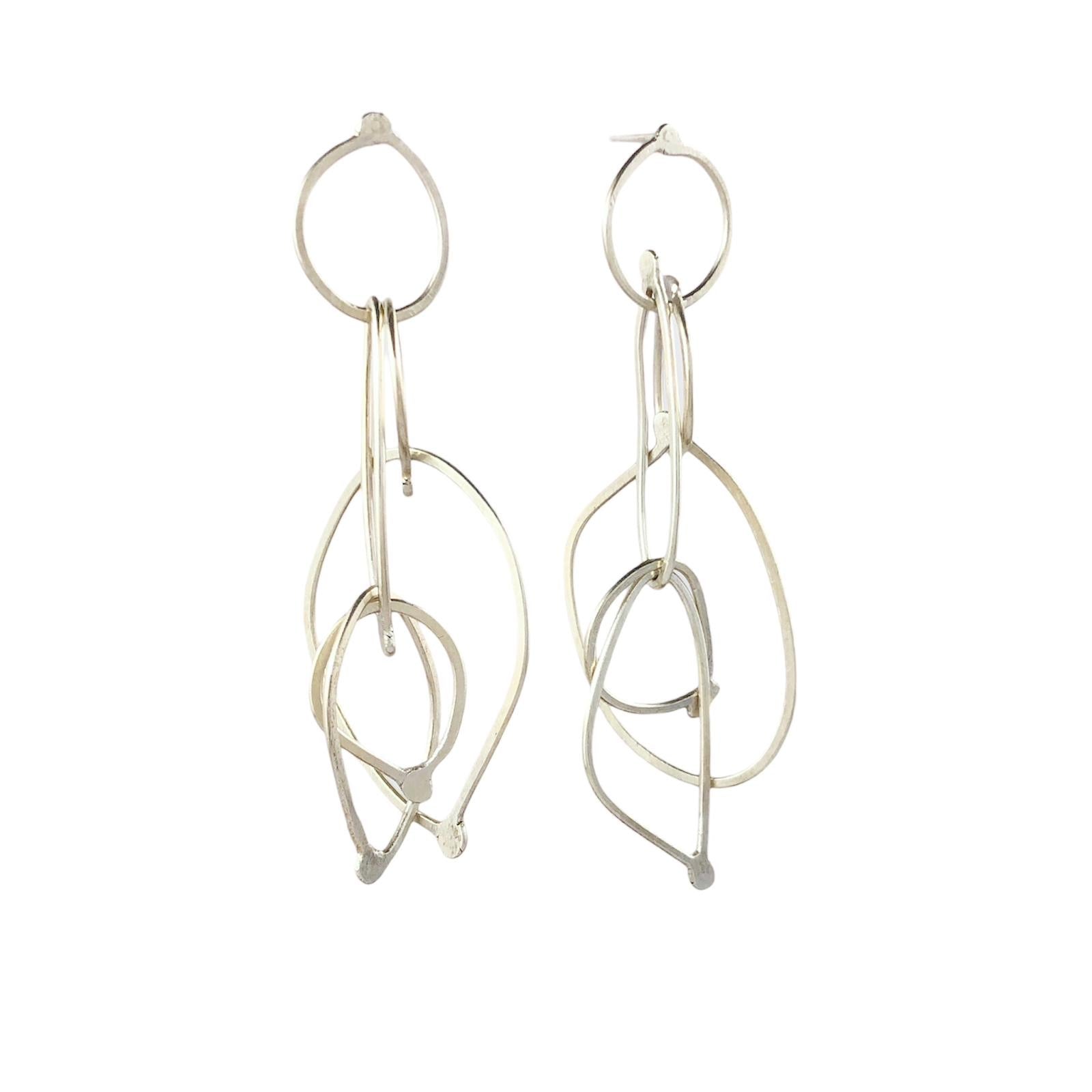 Long Fuselage Silver Earrings - Ari Athans
