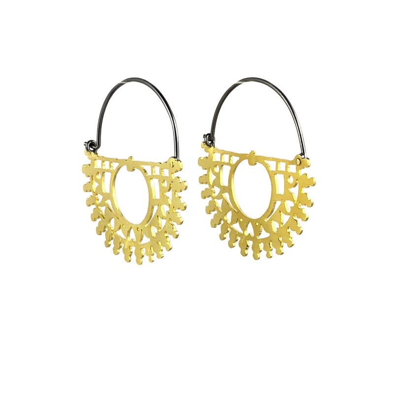 Cara Earrings Gold - Joanna Cave