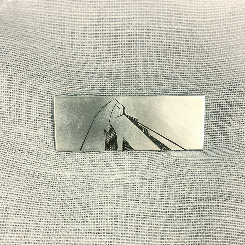 Etched Mountain Brooch - Ash Hilton
