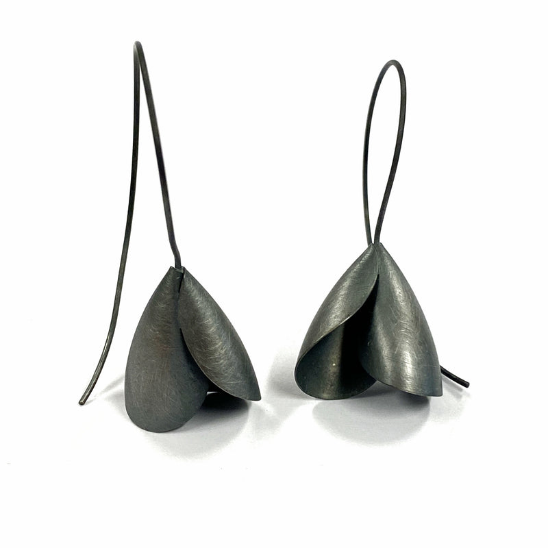 Tulip Oxidised Silver Drops - Tip to Toe