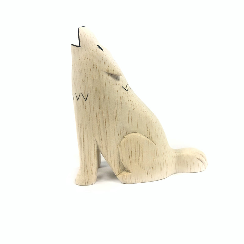 Wooden Carved Wolf - T-Lab