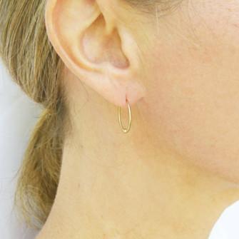 Small Loop Hoop Earrings 14ct gold - Carla Caruso