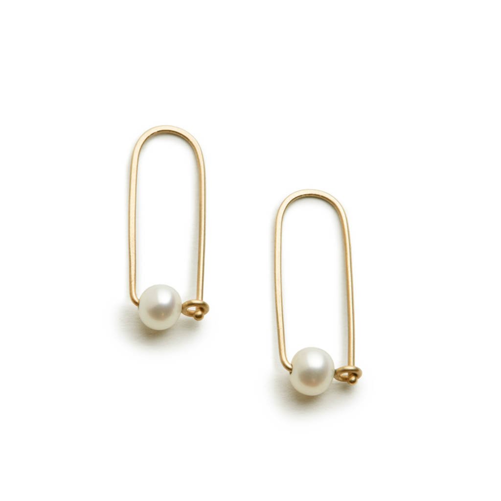 Pearl Arch Earring in 14ct gold - Carla Caruso