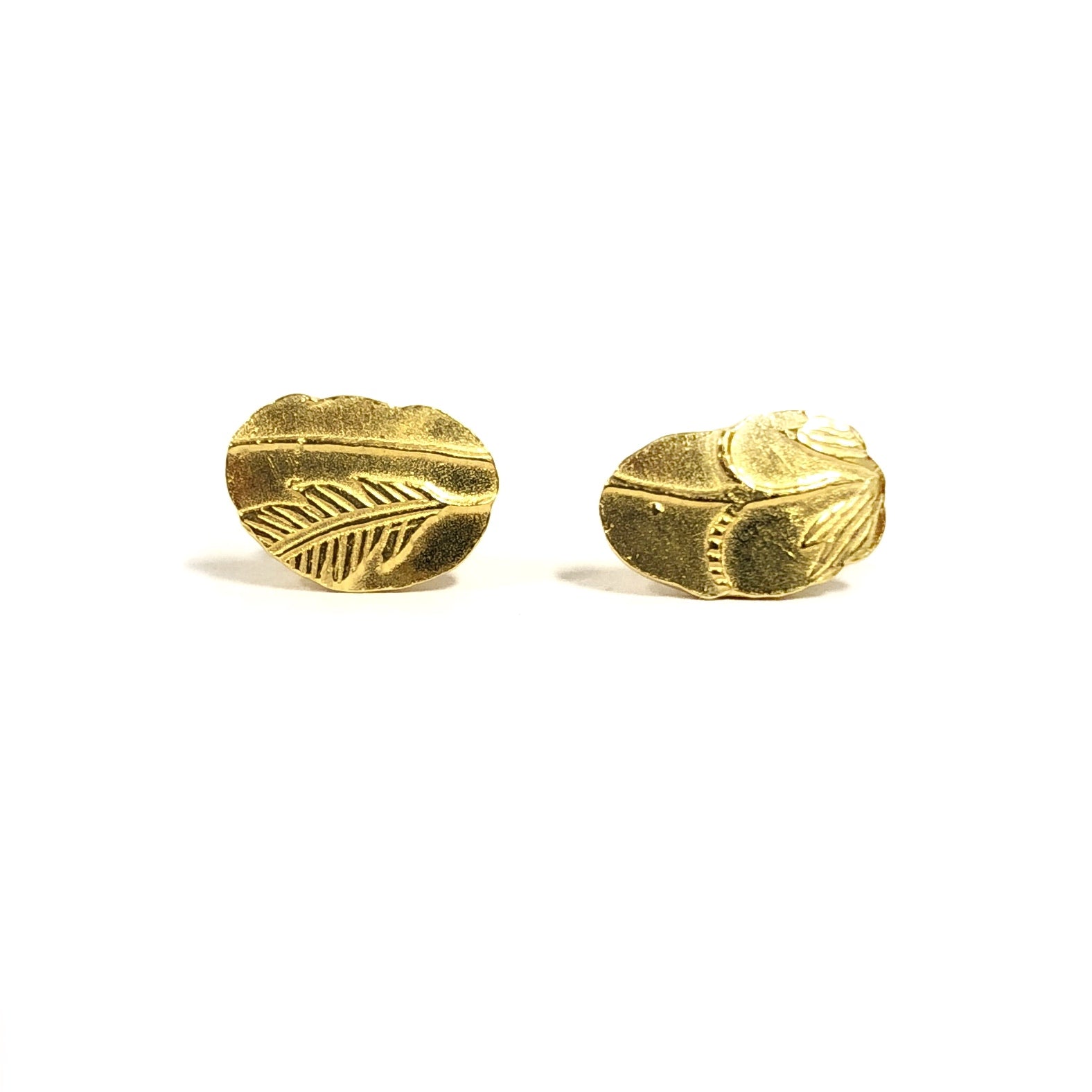 Small Golden Keepsake Studs - Cynthia Nge