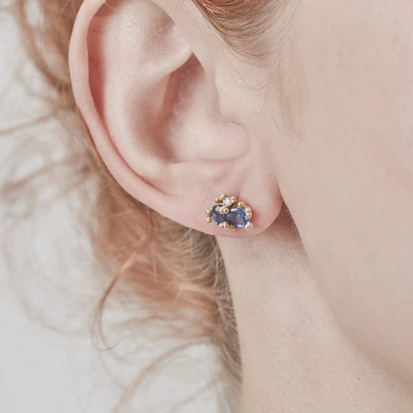 Sapphire and Diamond Studs - Ruth Tomlinson