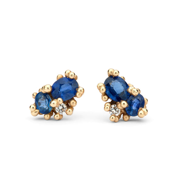 Sapphire and Diamond Studs - Ruth Tomlinson