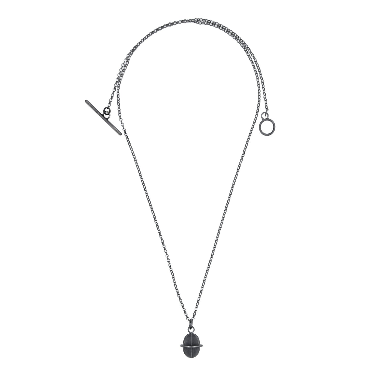 Pop Up Orbital Pendant Oxidised -  Erica Bello