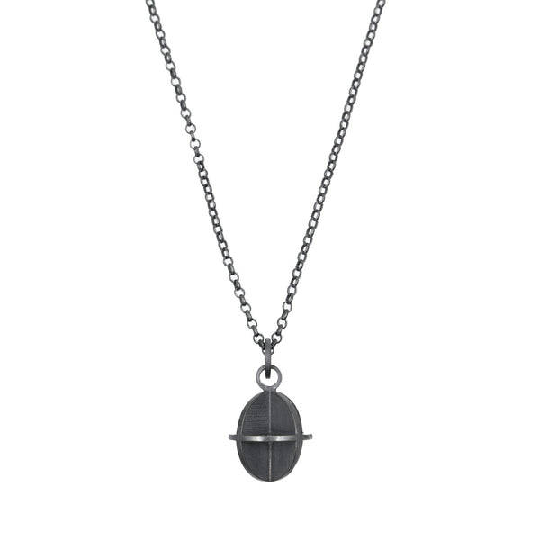 Pop Up Orbital Pendant Oxidised -  Erica Bello