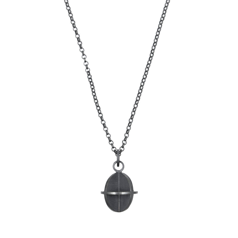 Pop Up Orbital Pendant Oxidised -  Erica Bello