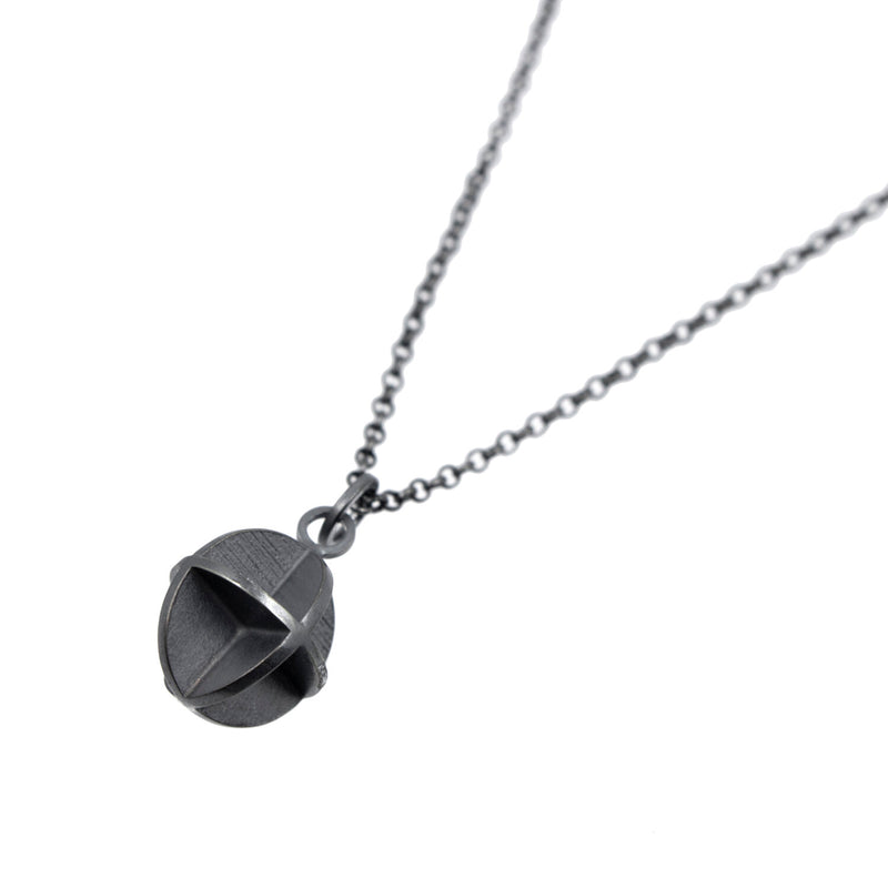 Pop Up Orbital Pendant Oxidised -  Erica Bello