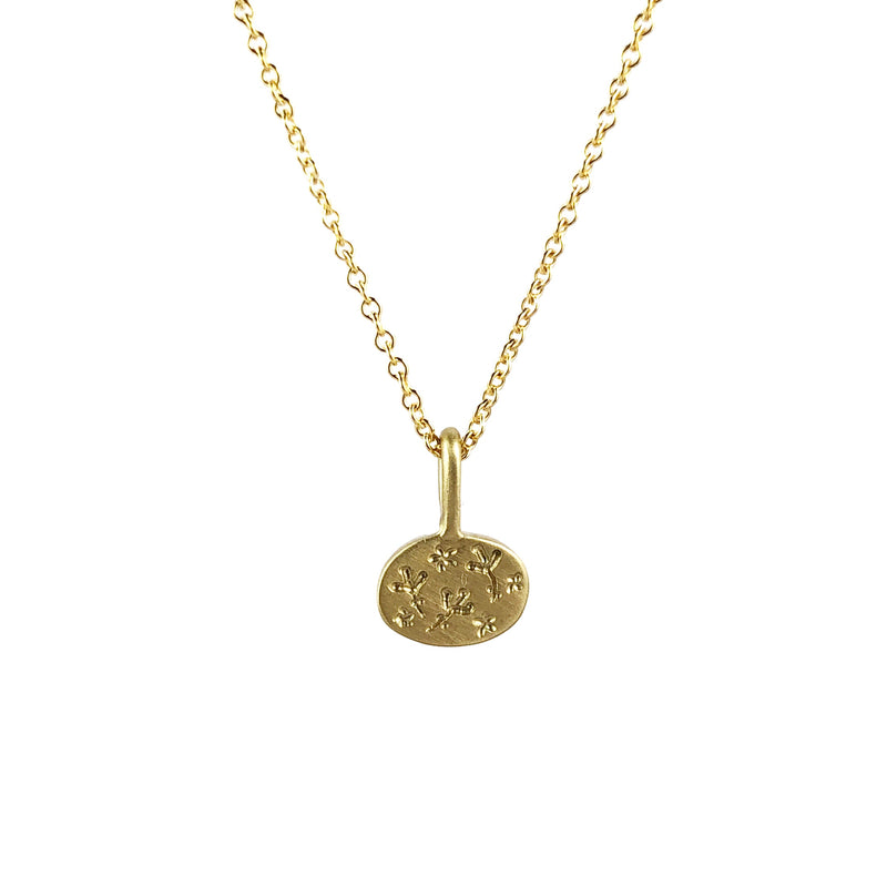 Botanica Oval 9ct Gold Necklace - Milly Thomas