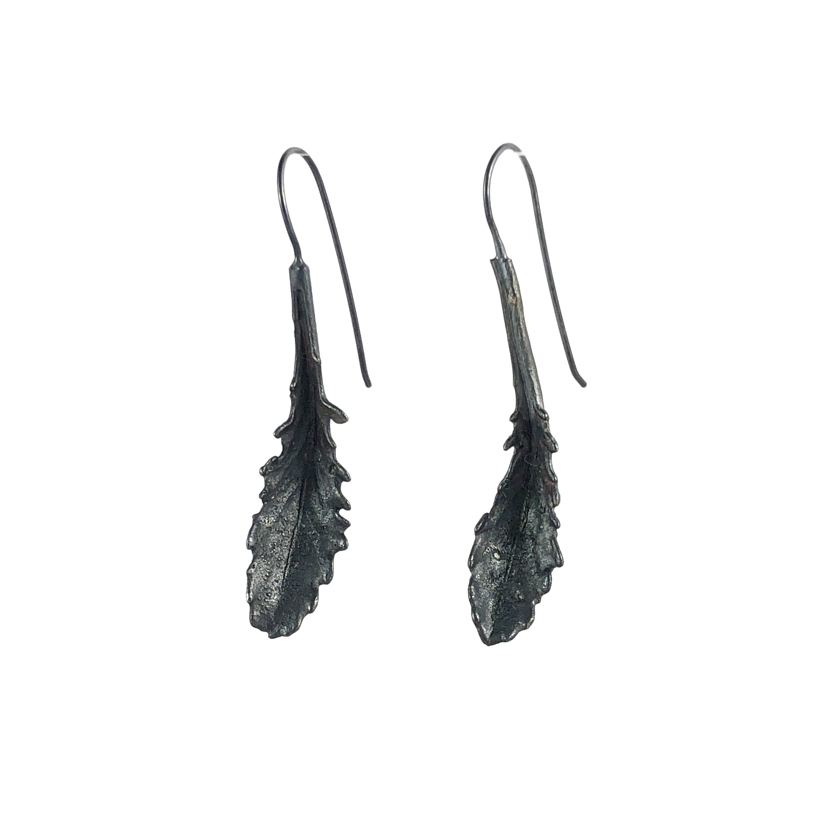 Long Leaf Oxidised Hooks - Anja Jagsch