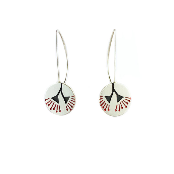 Eucalyptus Blossom Hooks with Red - Emma Kidson