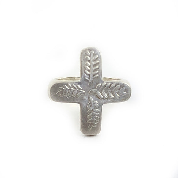 Feather Cross Signet Ring - Milly Thomas