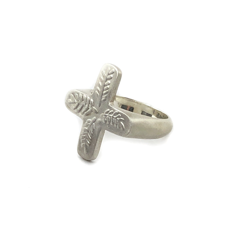 Feather Cross Signet Ring - Milly Thomas