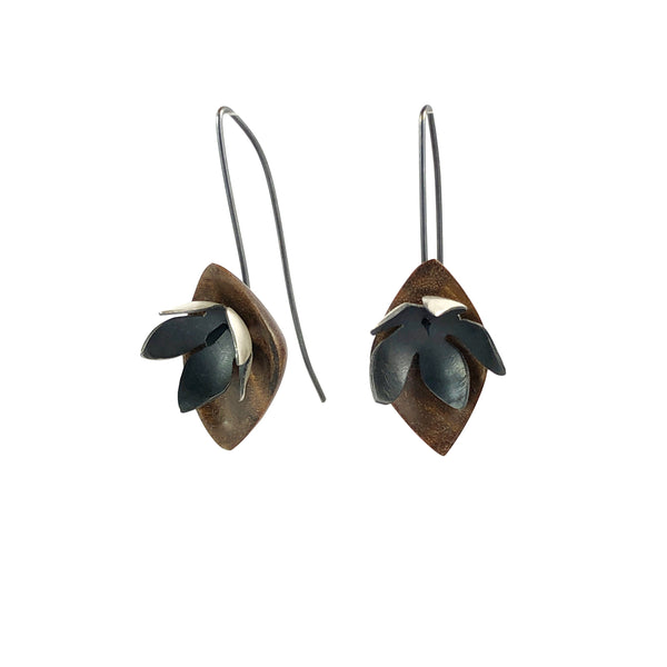Botanical Black Earrings - Sarah Bourke