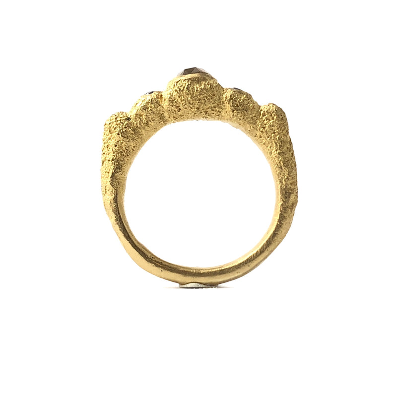 Unearthed Gold and Black Diamond Ring  - Virginia Sprague