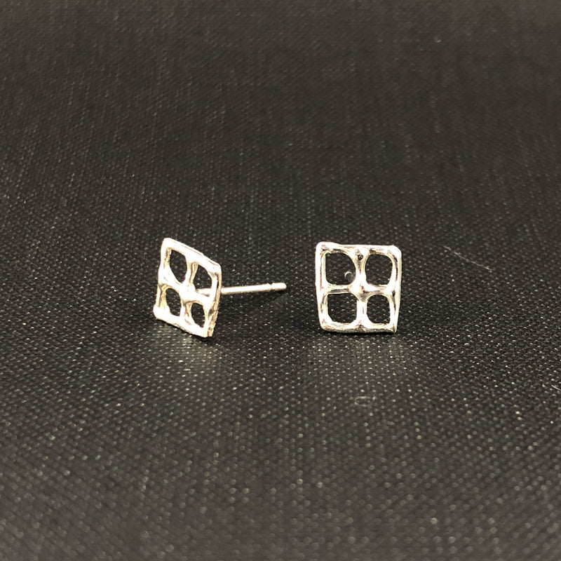 Square Silver Studs - Anna Vlahos