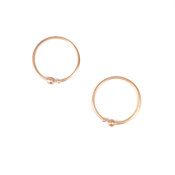 Midi Loop Hoop Earrings 14ct gold - Carla Caruso