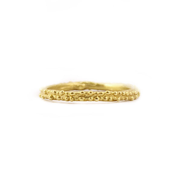 Yellow Gold Double Beaded Band - Ruth Tomlinson