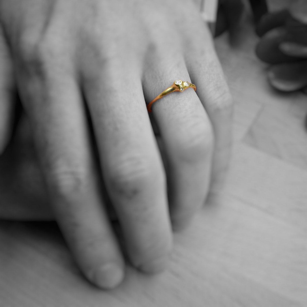 Petite Centre Custer Barnacle Ring - Johnny Ninos