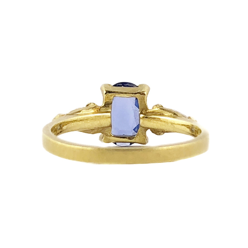 Diamond and Asymetrical Sapphire Ring - Jennifer Dawes