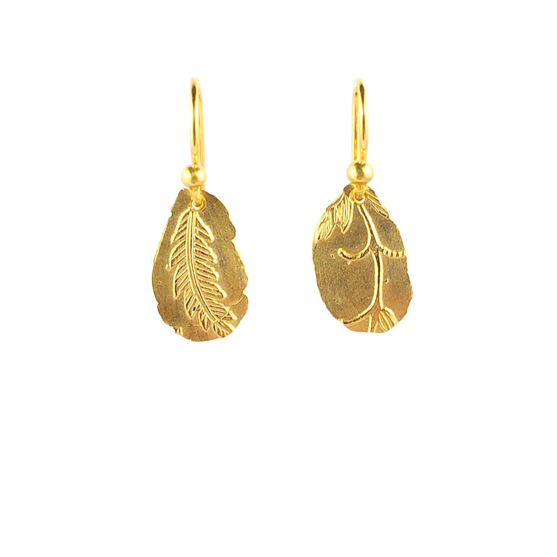 Small Golden Keepsake Earrings - Cynthia Nge