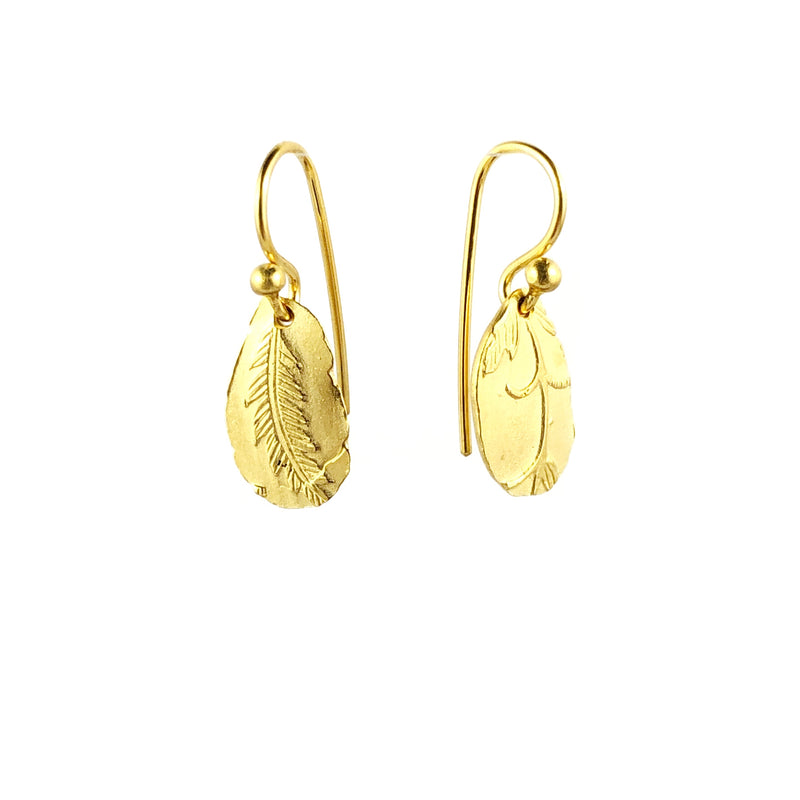 Small Golden Keepsake Earrings - Cynthia Nge