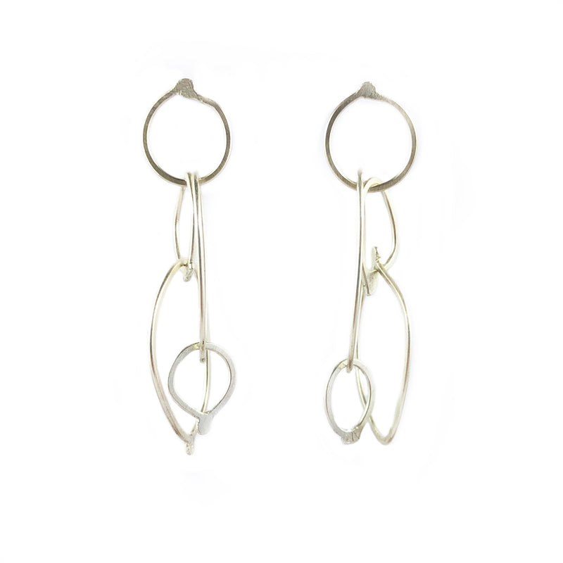 Medium Fuselage Silver Earrings - Ari Athans