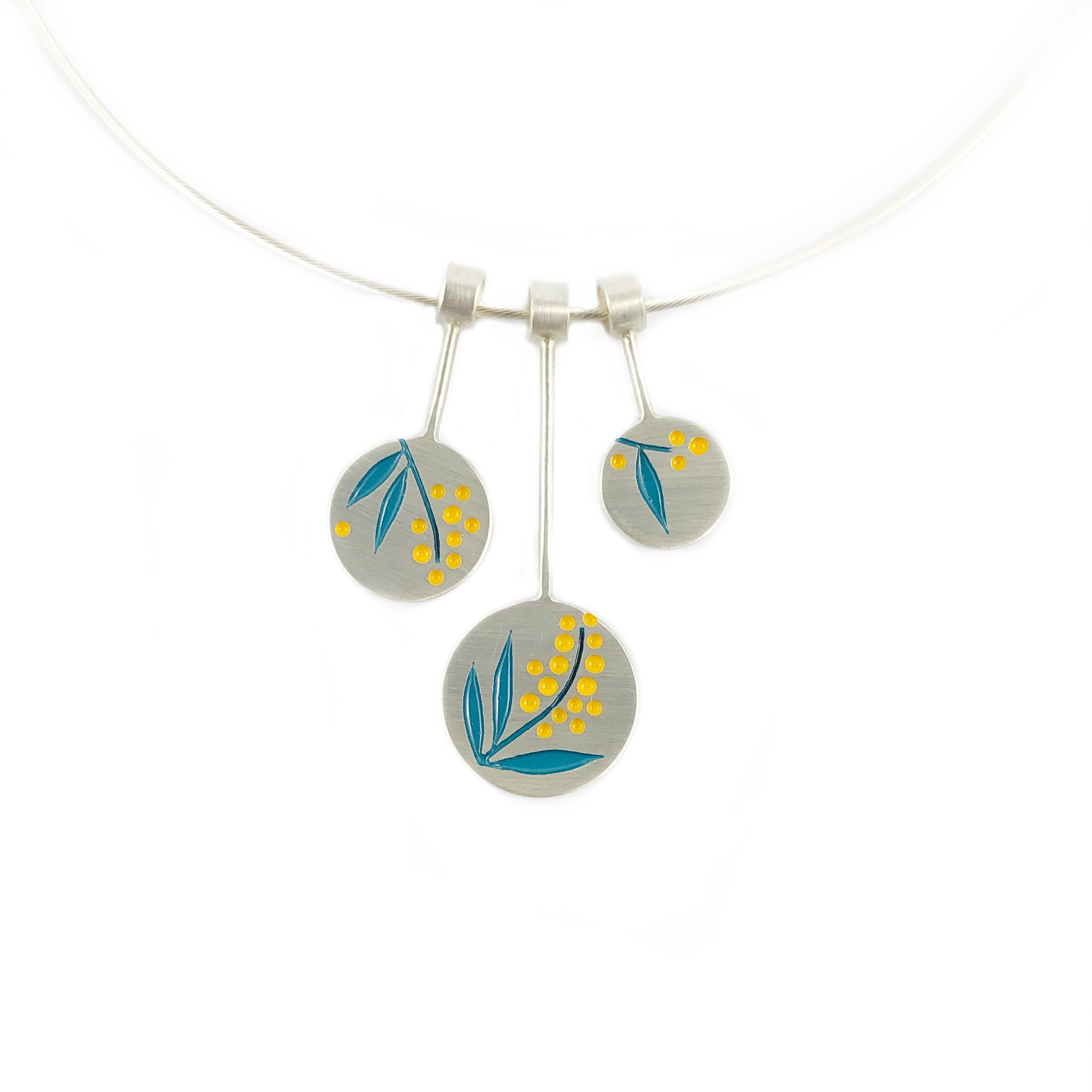 Wattle Triptych Necklace - Emma Kidson