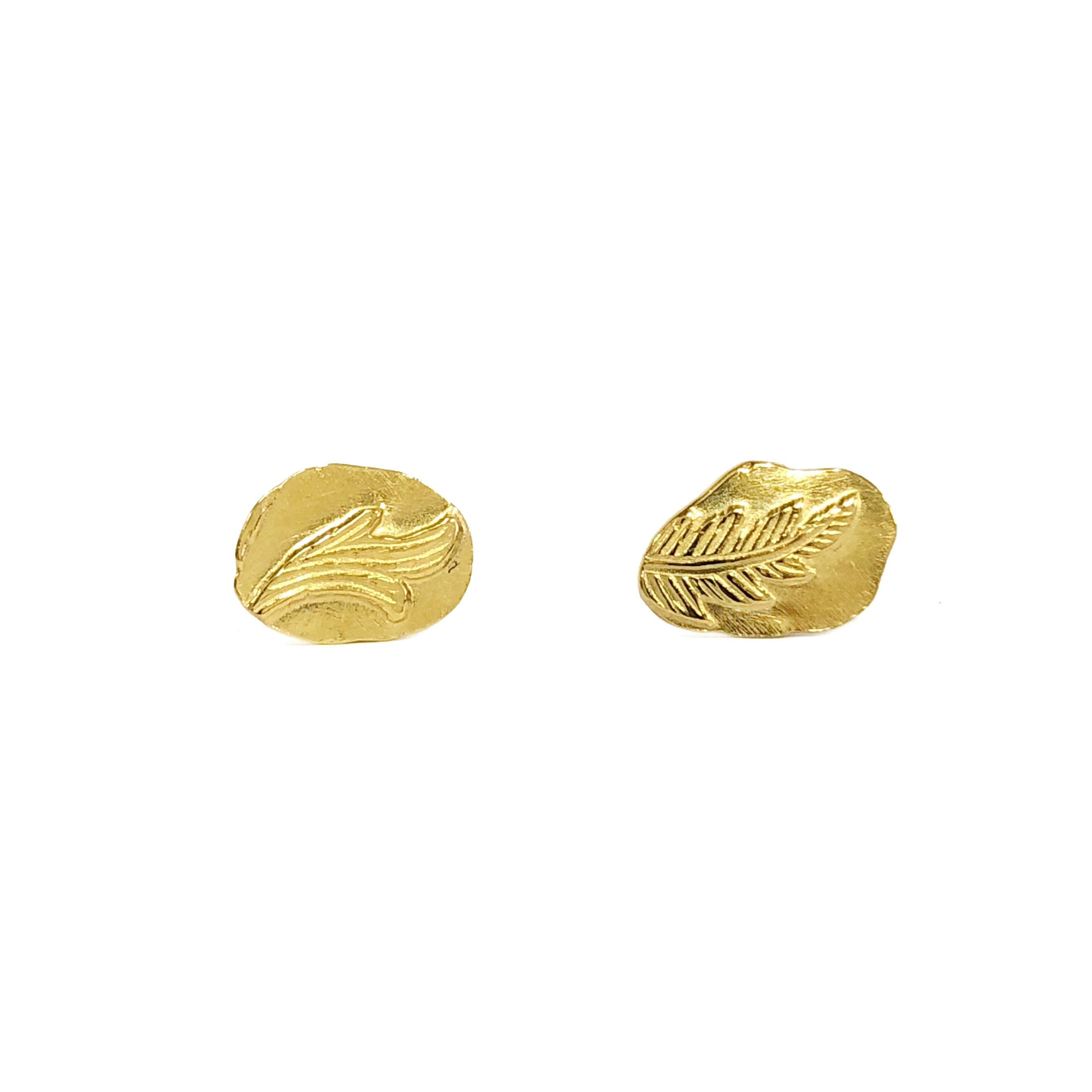 Small Golden Keepsake Studs - Cynthia Nge
