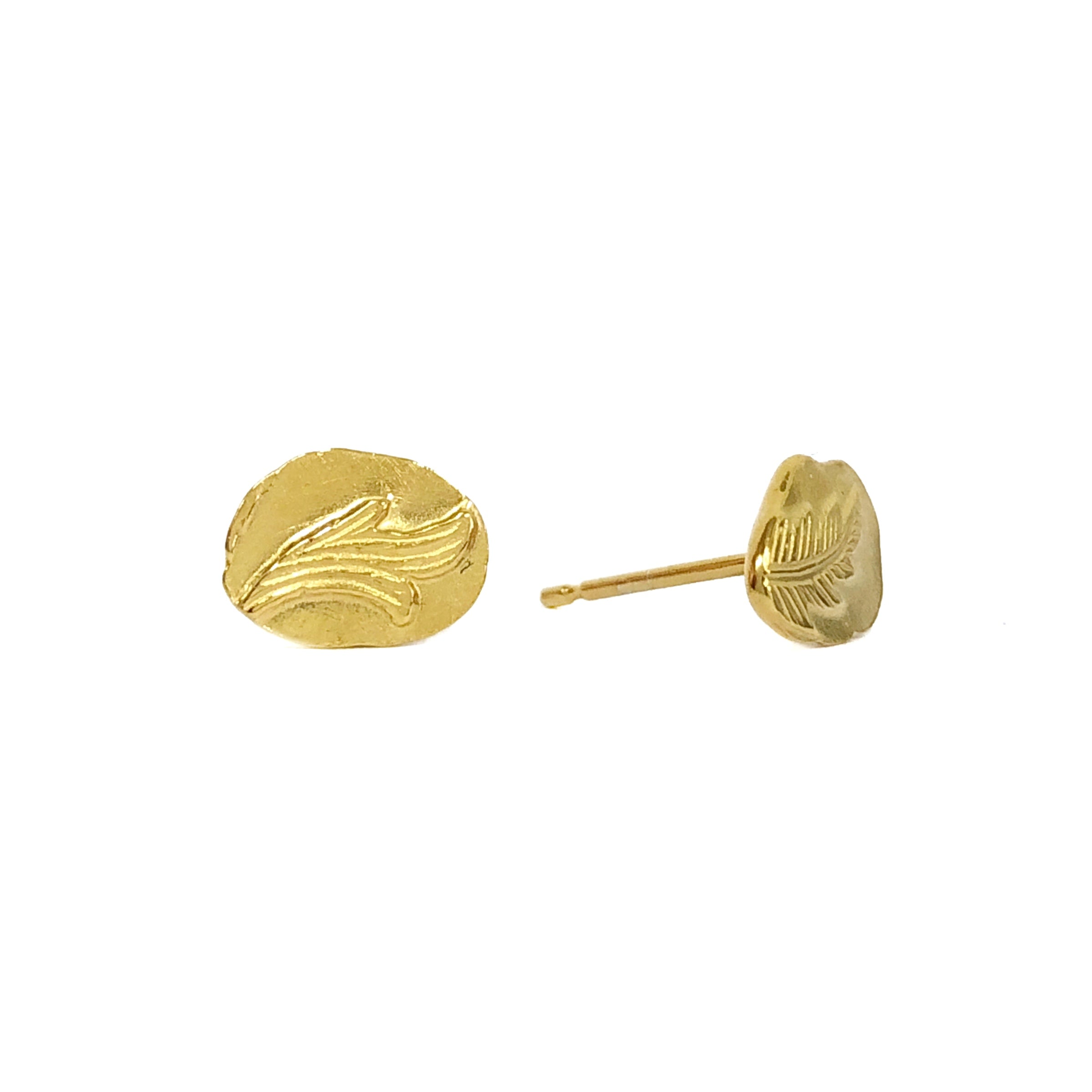 Small Golden Keepsake Studs - Cynthia Nge