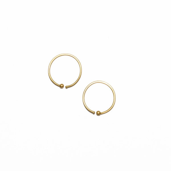 Small Loop Hoop Earrings 14ct gold - Carla Caruso