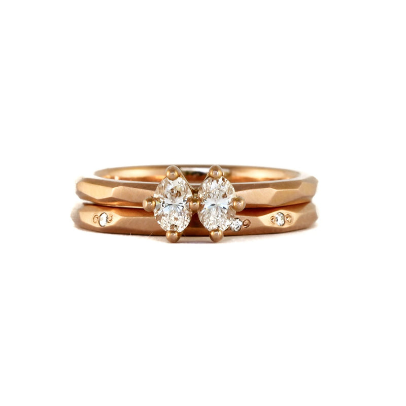 Rose Gold Double Oval Diamond Ring - Krista McRae