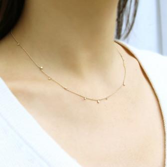 Random Itty Bitty Necklace in 14ct gold - Carla Caruso