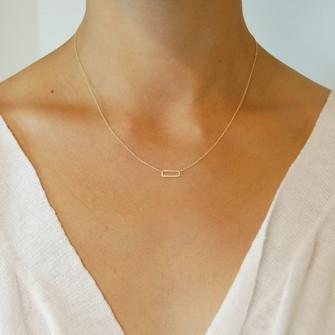 Mini Rectangle Necklace - Carla Caruso