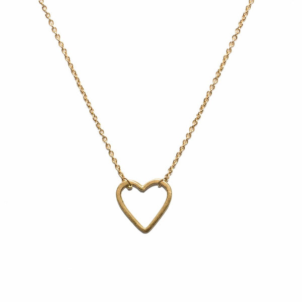 Mini Heart Necklace in 14ct gold - Carla Caruso