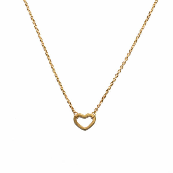 Wee Heart Necklace in 14ct gold - Carla Caruso