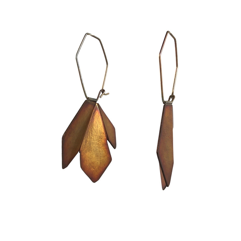 Large Butterfly Copper Earrings - Ananda Ungphakorn