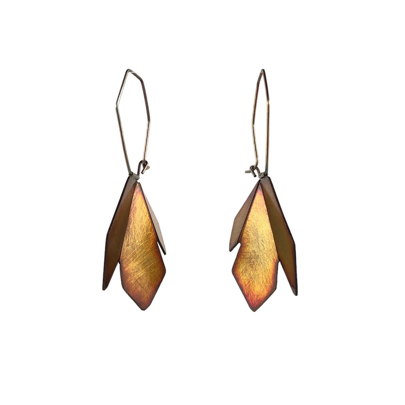 Large Butterfly Copper Earrings - Ananda Ungphakorn